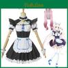 Nekopara Chocola Vanilla Katzen-Maid-Kleid Japanisches Anime Cosplay Kostüm Perücke