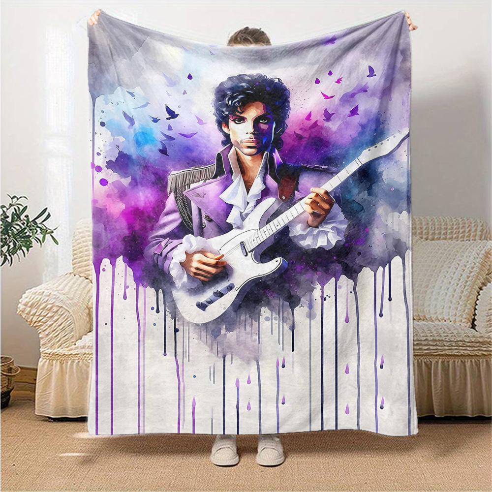 1pc Prince2 Blanket, Gift, for Men and Women, Soft Blanket, Good for Sofa Bed Couch Travel, Lightweight Flannel Blanket