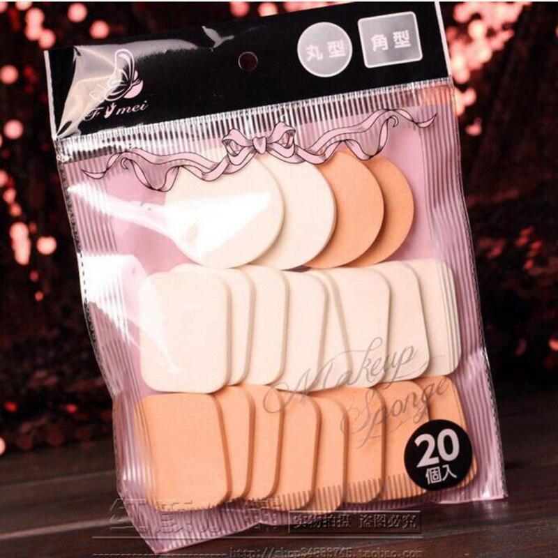 20pcs Powder Puff Makeup Sponge Professional Cosmetic  Puff For Foundation Concealer Cream Make Up Blender Soft Water Sponge