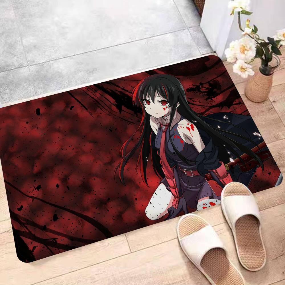 Anime Akame Ga K-kill Badematte Rutschfest Wasserabsorbierend Langer Streifen Kissen Schlafzimmermatte Willkommen Fußmatte