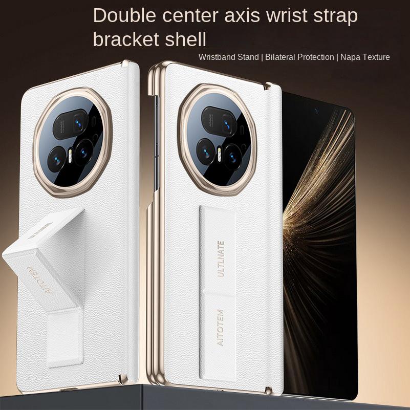 Napapi Double-Sided Protective Wrist Strap Case For Honor Magic V5 magic V3 V2 Electroplated Frame Slim Protect Cover