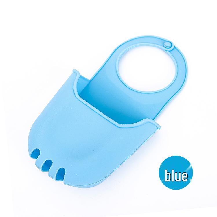 

Eco-friendly Silicone Soap Holder: Non-slip, Portable Storage Rack for Kitchen and Bathroom синій