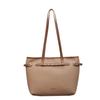 PU Leather Solid Color Large Capacity Tote Bag Casual Style Shoulder Bag Simple Design Hand Carry Purse for Women Use Bags