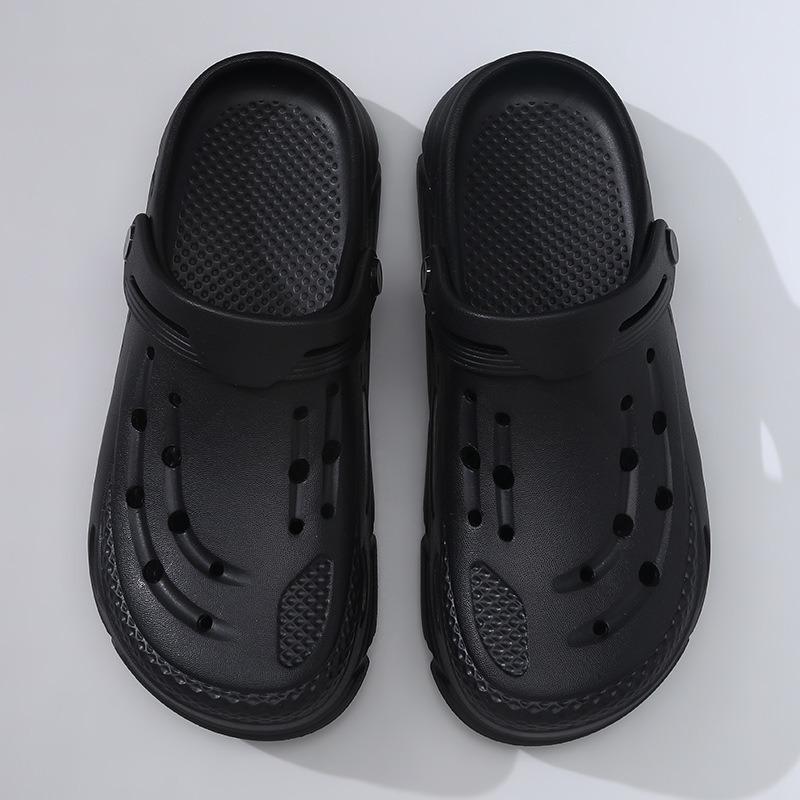 Garden shoes men's hole shoes men's sandals summer new solid color sandals couple bag head beach shoes men