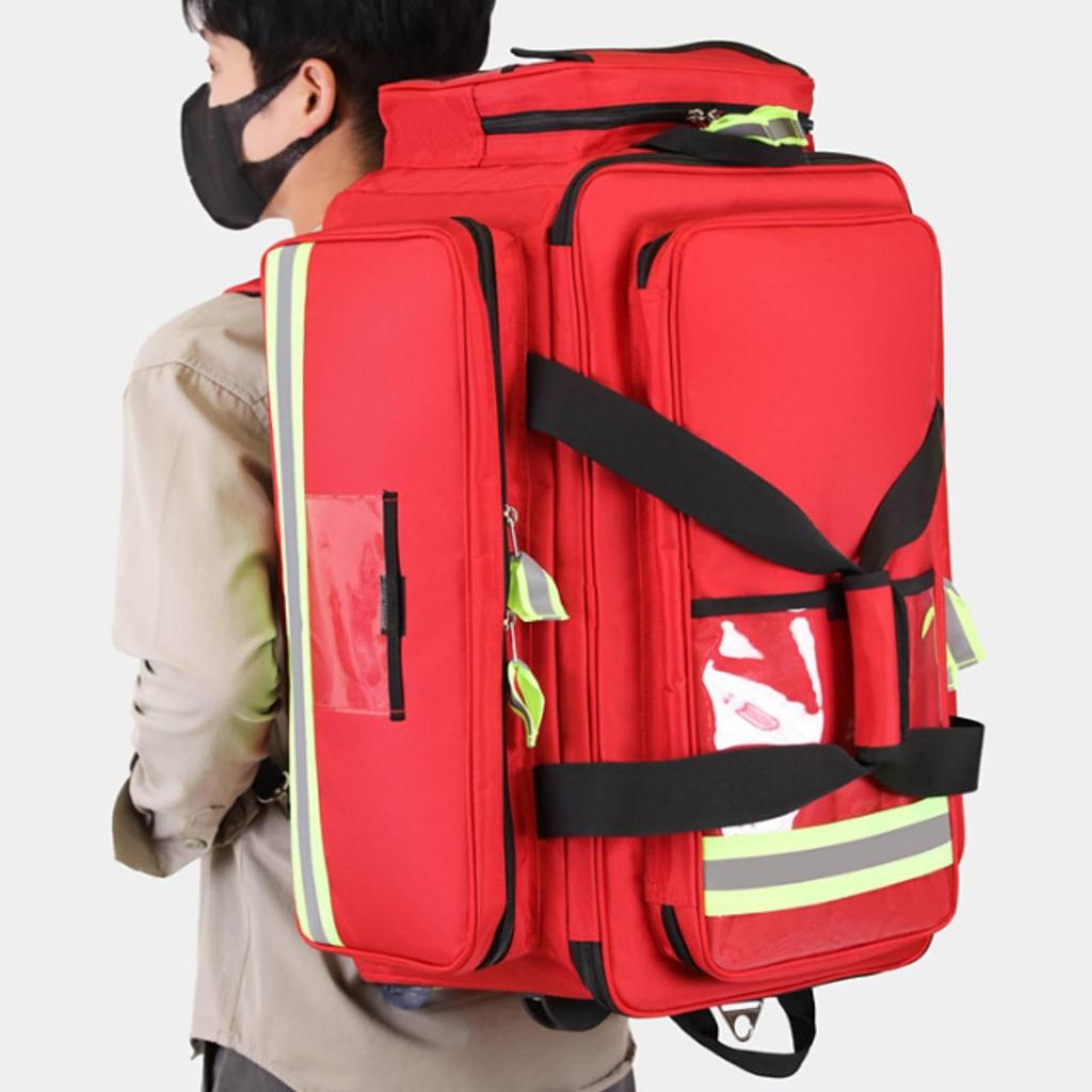 Emergency Bag with Wheels Reflective First Aid Large Capacity