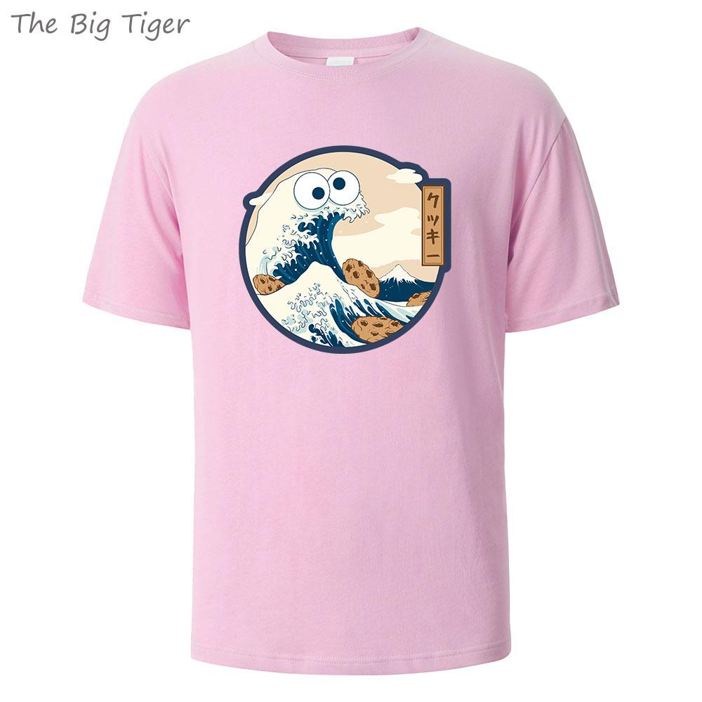 

Color Painting Style Breathable Cotton Round Neck Tee Minimalist Design Lightweight Fabric Unisex Basic T Shirt Men s T-shirt 4XL