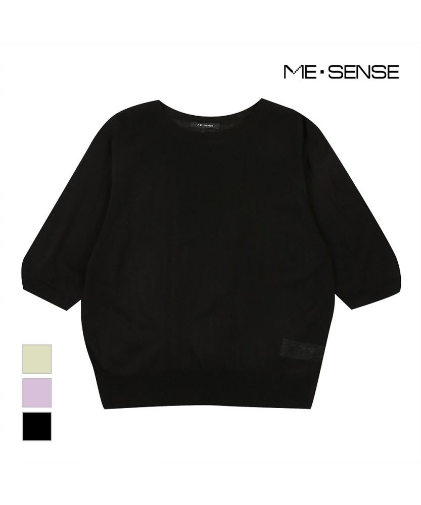 MESENSE Round Neck Short Sleeve Knit_Mb34Knp601Z