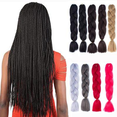 Jumbo Braid Long Braids Hair DIY Braiding Hairstyles Creativity Hairpiece Braiding Hair Natural Black Red Pink Color