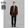 GXG Men's Brown Textured Twill Short Coat