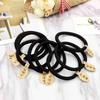 Nylon Elastic Thickened Black Hair Tie & Headband for Women