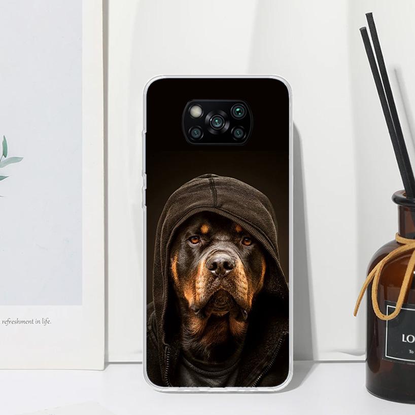

Rottweiler Dog Phone Case For Xiaomi Poco X7 X6 X5 M7 M8 Pro F7 Ultra Redmi 15C 15 13C 13 12C 12 10 10C 10A Art Fundas Poco X7 X Xiaomi Poco X4 Gt