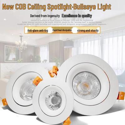 Spot de Teto LED COB Ajustável para Casa, Escritório e Shopping Center