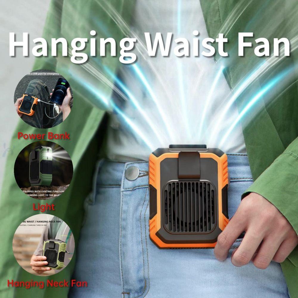 

2000mAh Waist Clip On Fan Hanging Waist Fan Mini Outdoor