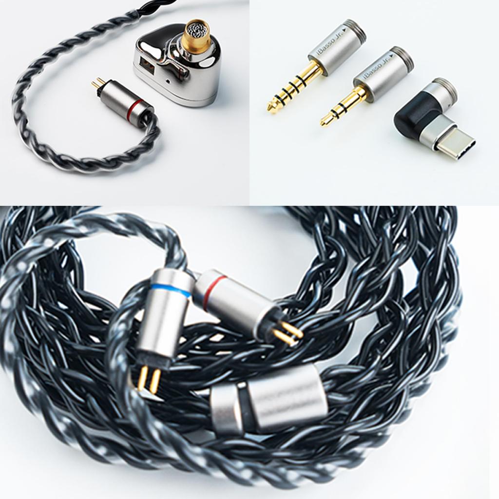 iBasso Cookie Ti Dynamic Titanium Alloy 10mm Dual Magnetic Circuit Earphones Alloy Diaphragm Dual Magnetic Circuit Cable Included Detachable Cable