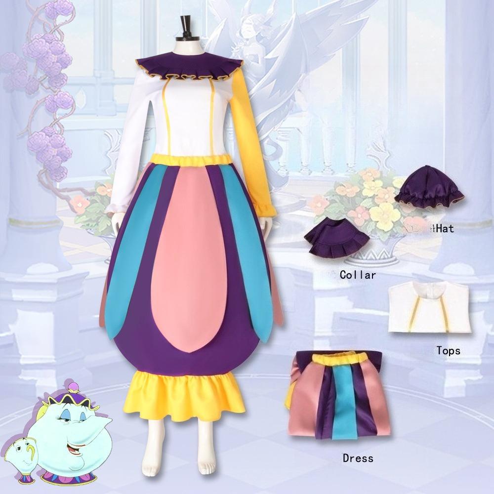 Disney Skaistule un Bēstija Tējkanna Cosplay