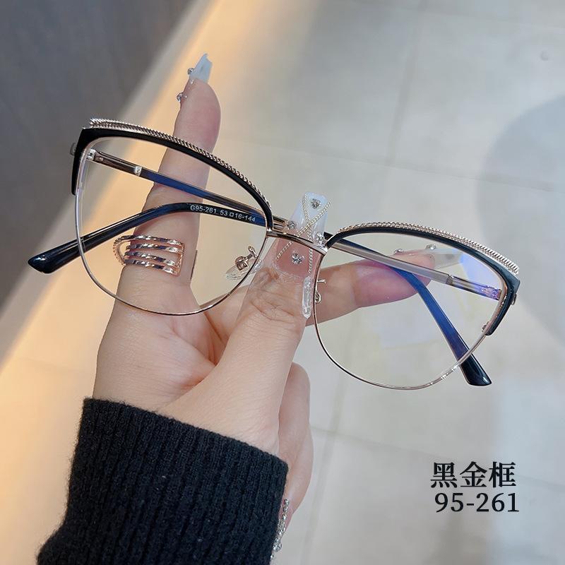 New year, optical glasses for men and women, metal anti-blue light, fashion trend, glasses
