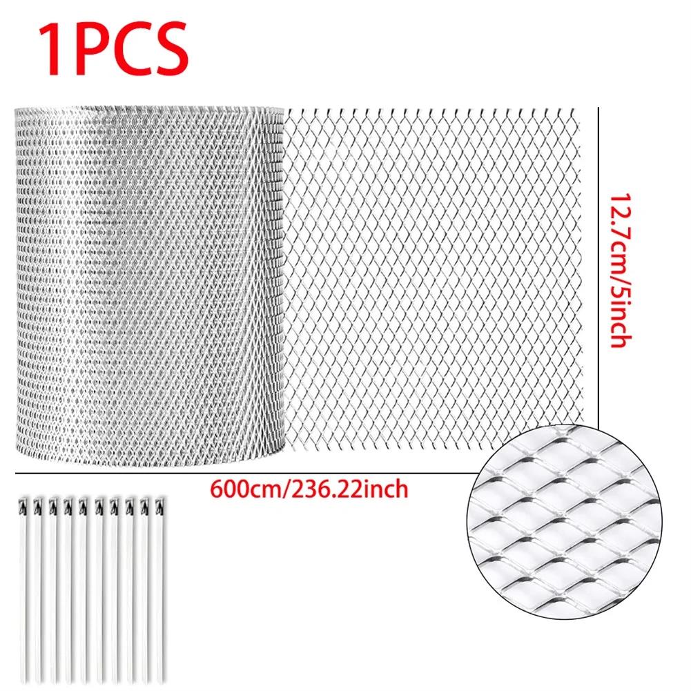 6m Aluminum Gutter Guard Mesh Roll Leaf Filter With 10 Fixing Clips For Roof Drain Protection Debris Blocker Home Improvement