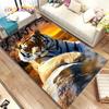 Tiertier-Tiger, Säbelzahn-Cartoon-Teppich, Teppich für Zuhause, Wohnzimmer, Schlafzimmer, Sofa, Fußmatte, Küchendekoration, rutschfeste Bodenmatte