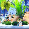 2 Stück Aquarium-Dekorationen Schwimmende Dekorationsfiguren Fischbehälter-Dekor Haushalt Niedliche Pinguin-Figur Fischbehälter