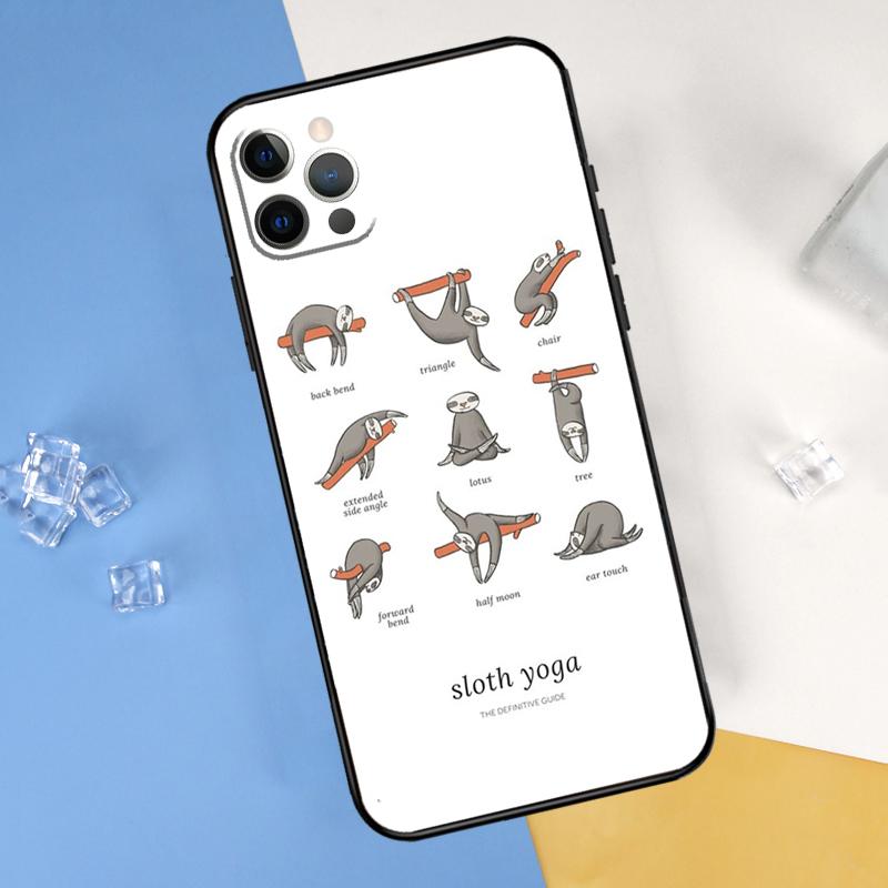 Sloth Cute Animal Phone Case For iPhone 16 Pro Max 13 12 Mini 11 14 15 Pro Max XR 16 15 Plus 16e Cover Shell