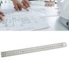 2pcs 30 cm / 12 Inch Stainless Steel Ruler Metric & Inch Scale Metal Ruler  For Drafting
