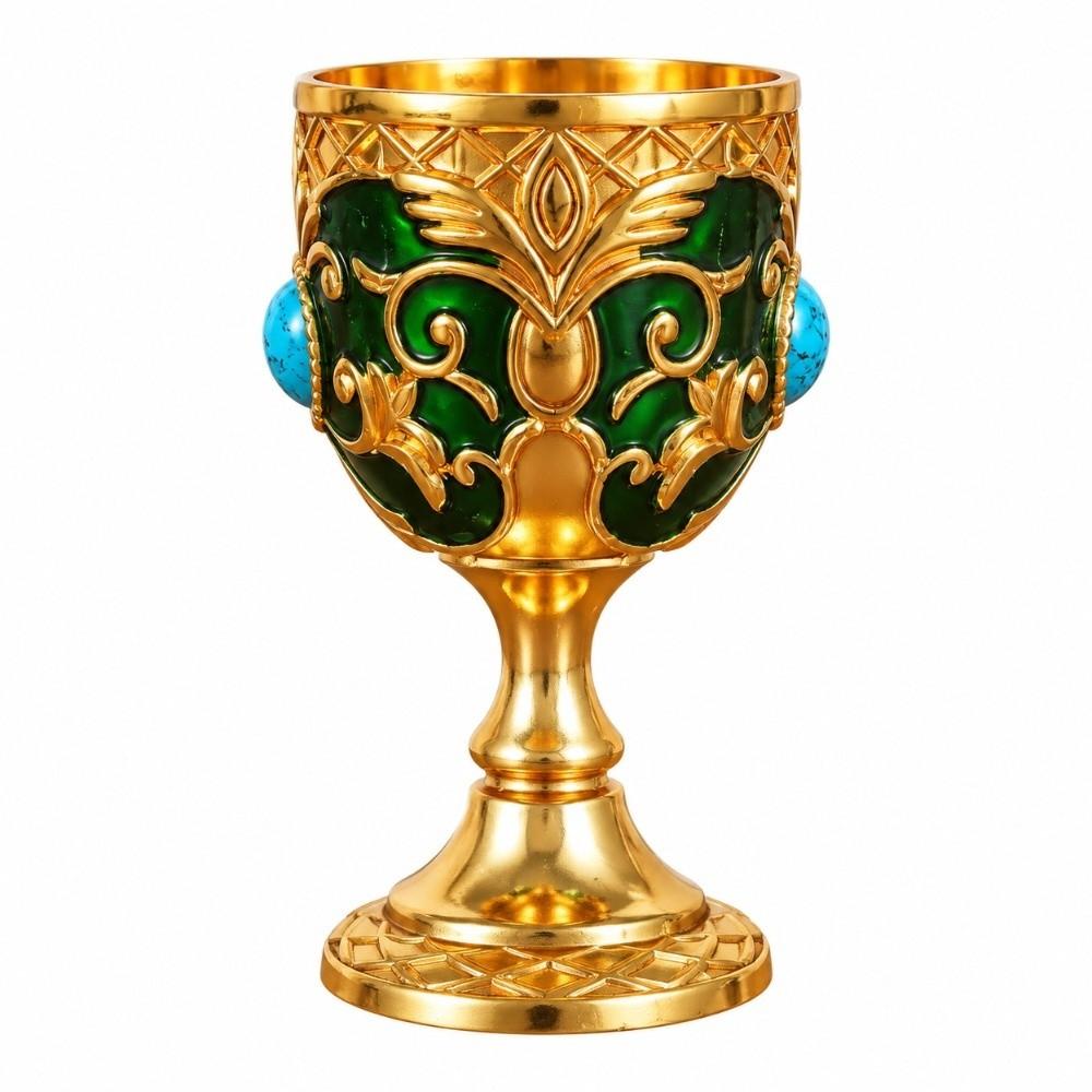 1pc Hand Engraved Metal Chalice Goblet Anti-break Embossed Goblet Bars Restaurants Home Decor