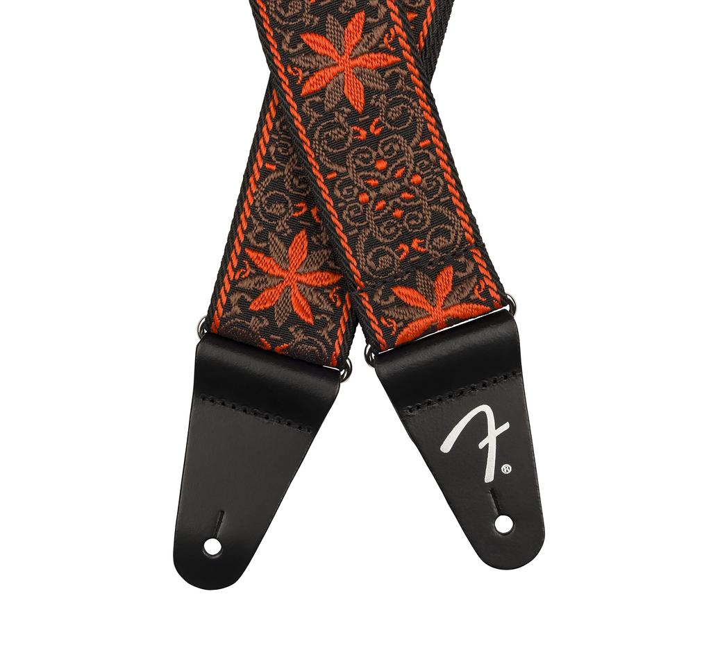 Fender Canadian instrument strap Pasadena Woven Orange Strap, Wallflower, 2"