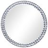 Round Wall Mirror - VIDAXL - 60 Cm - Tempered Glass - Acrylic Crystal Edge - Silvery
