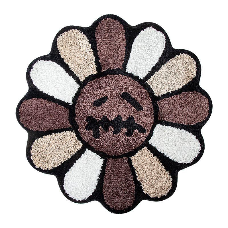 Round Irregular Shape The Flowers Living Room Carpet Decorate Bedroom Bedside Plush Mat Home Coffee Tables Rug
