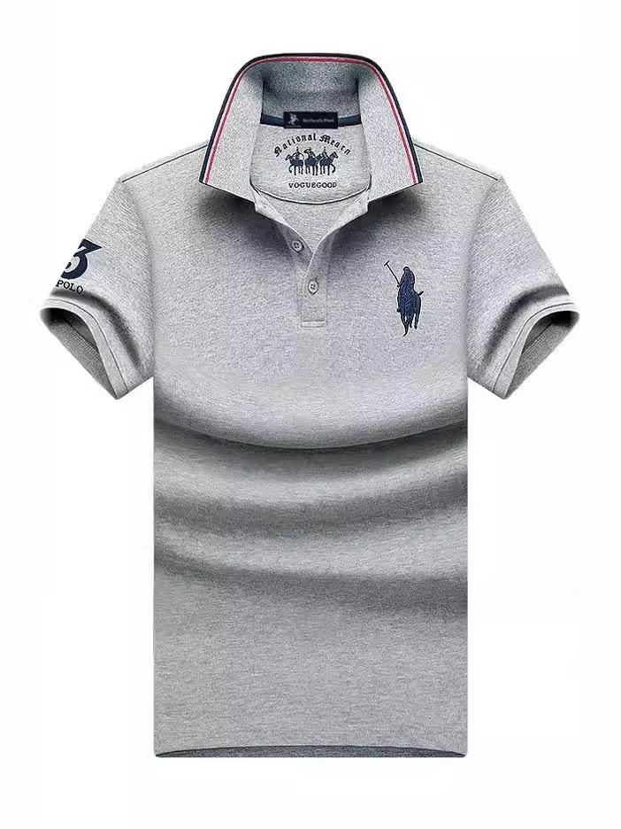 TrendHub Plussstørrelse 6XL 100% Bomull Herre Poloskjorter Kortermet Business Casual Herre T-skjorter Broderi Mann T-skjorter