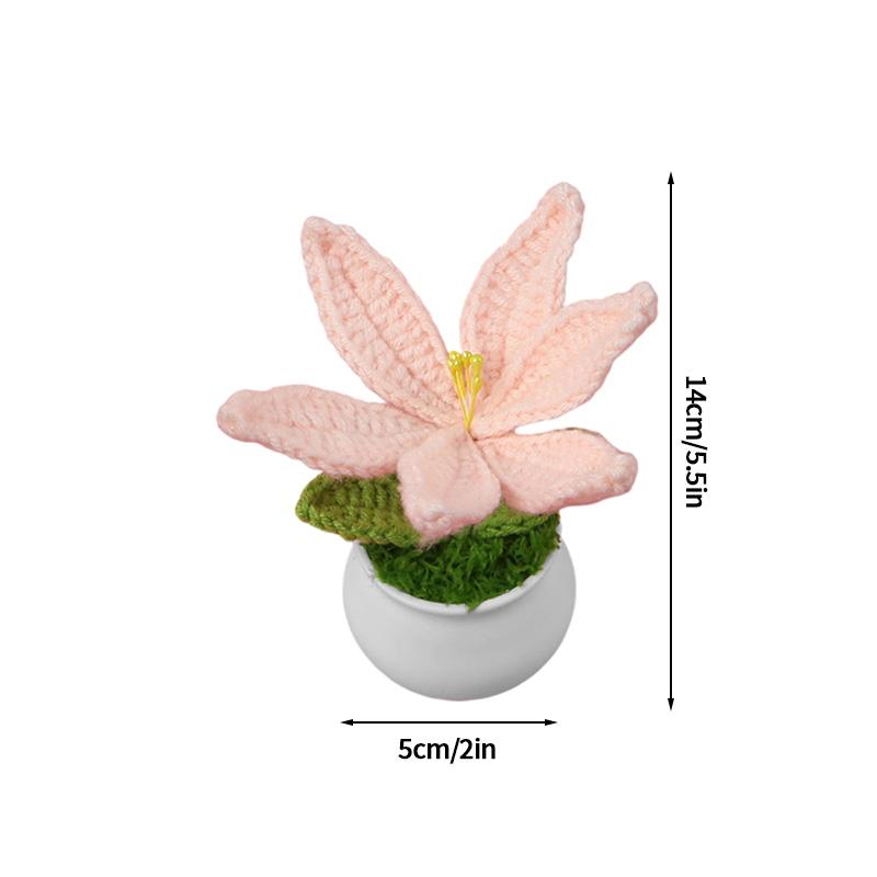 Tournesol Fleur Crochet Fleurs Artificielles Tissées à la Main Fini Girasol Crochet Plantes Cadeaux Invités Mariage Décoration de Bureau