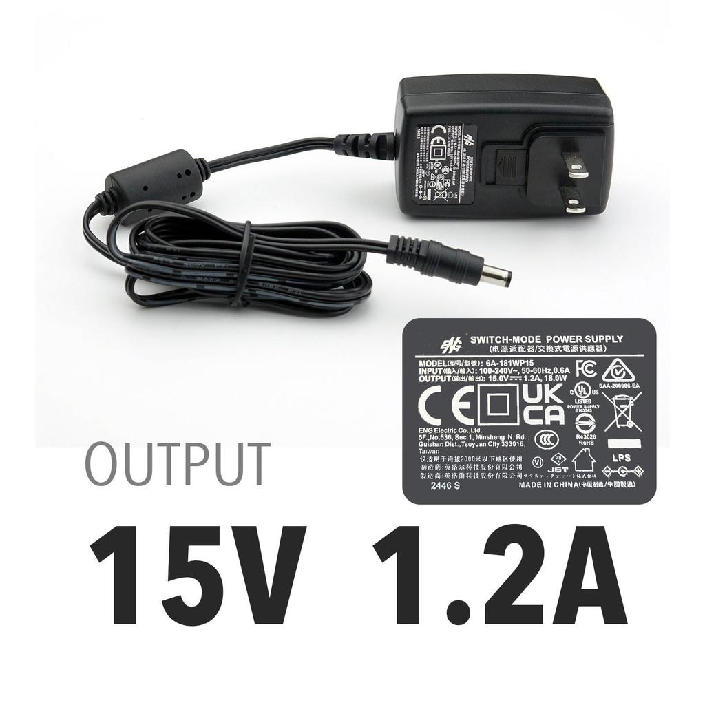 Plustek Film Scanner Power Supply 15V 1.2A LV6 - for OpticFilm 8100, 8200i, 8300i, 7400, 7500, 7600 Series