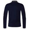 Men Clothes Long Sleeve Casual Lapel Polo Shirt Elastic and Suitable for Sports and Casual Wear Golf Polo Shirt