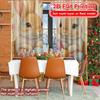 Set Of 2 Minimalist Flat Printing Easter Basket Bunnies Chic Curtains Fabric Outdoor Decorations Living Room Curtain Polyester Ideal For Sitting