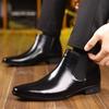 Men's Chelsea Boots Fashion Business Casual Dress Leather Platform Boots Luxury Wedding Shoes Botas
