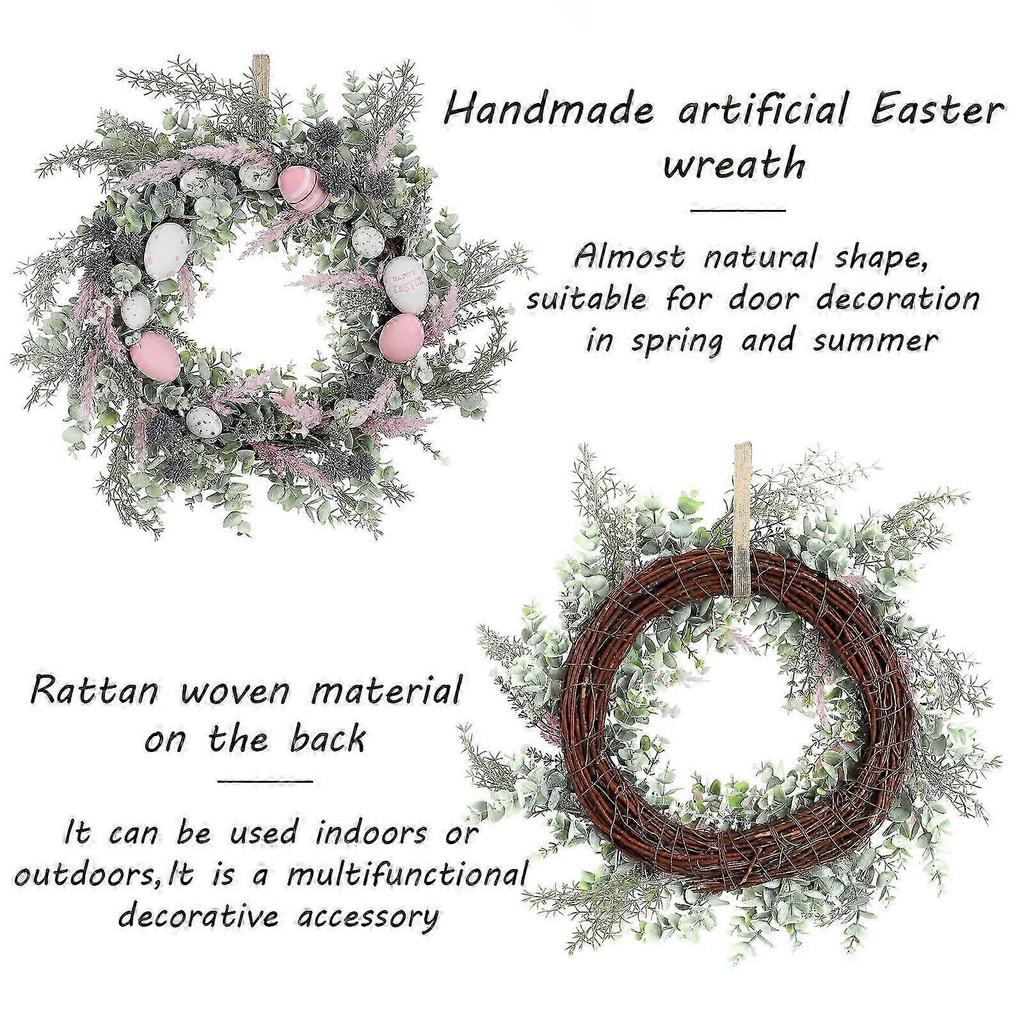 Easter Wreath Eggs Spring Easter Door Wreath Decor Easter Decoration Easter Egg Wreath Hanging Wreath Decorations 26s