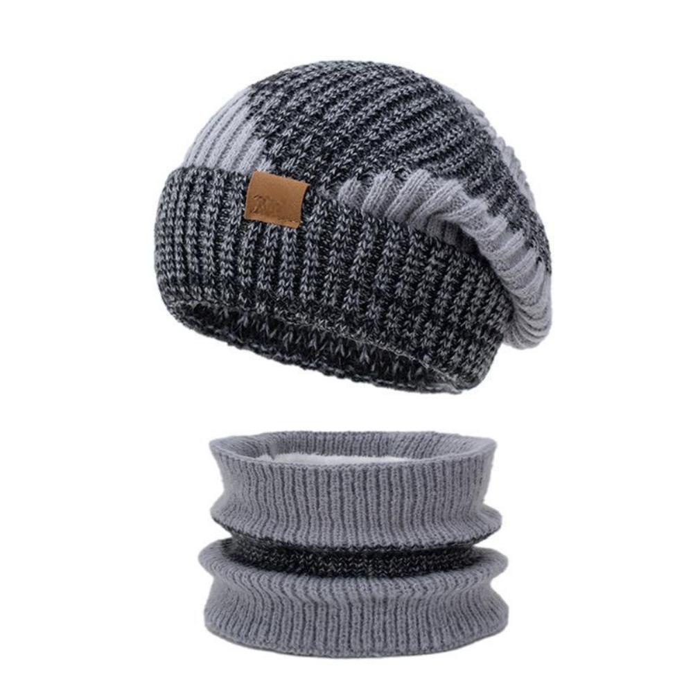 Windproof Winter Hat Scarf Set Soft Neck Warmer Fashion Ear Protection for Women