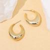European and American irregular earrings geometric stainless steel personalized fashion stud earrings K gold titanium steel irregular light luxury