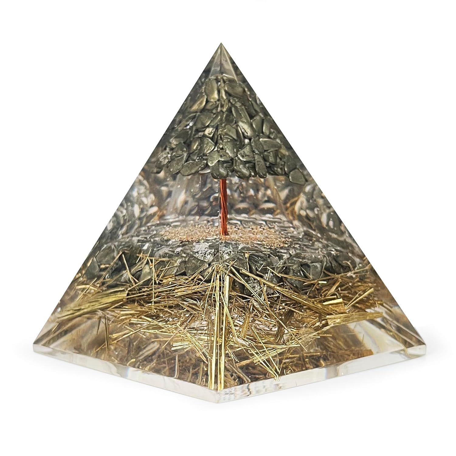 Original Pyrite Crystal Pyramid - Pyrite Tree Vastu Pyramid for Money Good Luck Prosperity