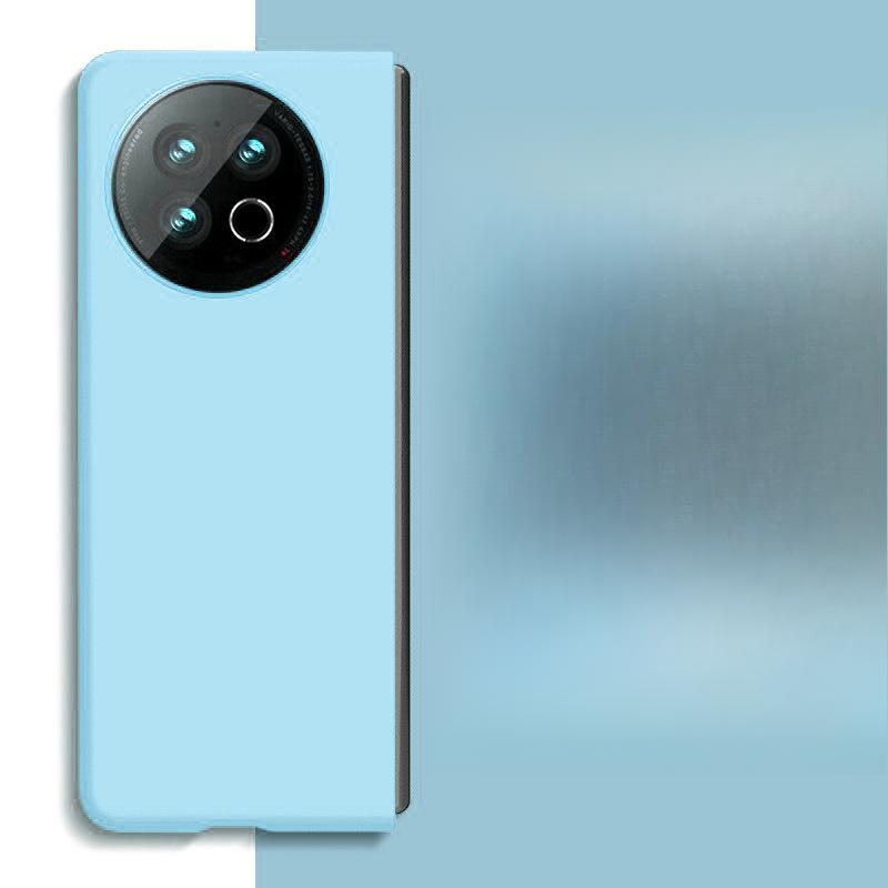 Diese faltbare X Flip Ultra-dünne Vollschutzhülle aus flüssigem Silikon in Vollfarbe ist für VivoXFold3 Handyhüllen geeignet und stoßfest.