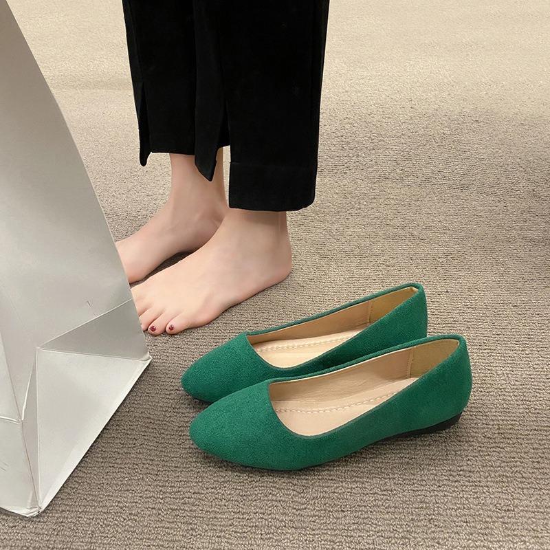 Large Size Women's Shoes, Flat-bottomed Single Shoes, Fashion All-match Retro Soft-soled Shoes