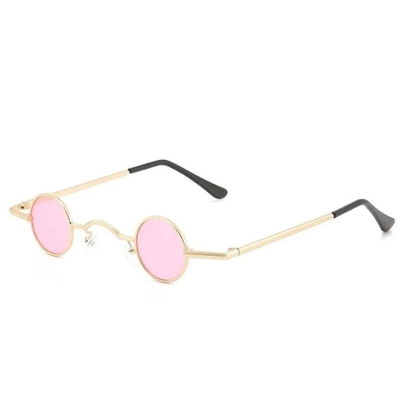 8pcs Korean Children Fashion Sunglasses Boys Girls Small Frame Round Metal Eyeglasses Personality Street S Sun