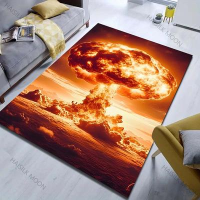 TNT Eksplosjon Sky Print Teppe for Soverom Stue Sengeside Sofa Gulvmatte Moderne Hjemmeinnredning Områdeteppe Rask Frakt