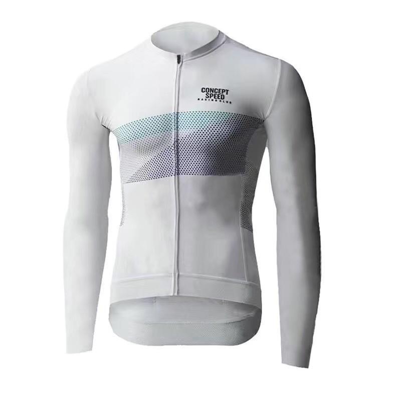 

CSPD High-elastic Milk Silk Breathable Slim Male Female Long-sleeved Shirt Road Bicycle Suit Cycling Thin Model 4xl