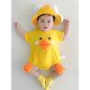 Baby Yellow Duck Onesie With Short Sleeves For Newborns And Infants