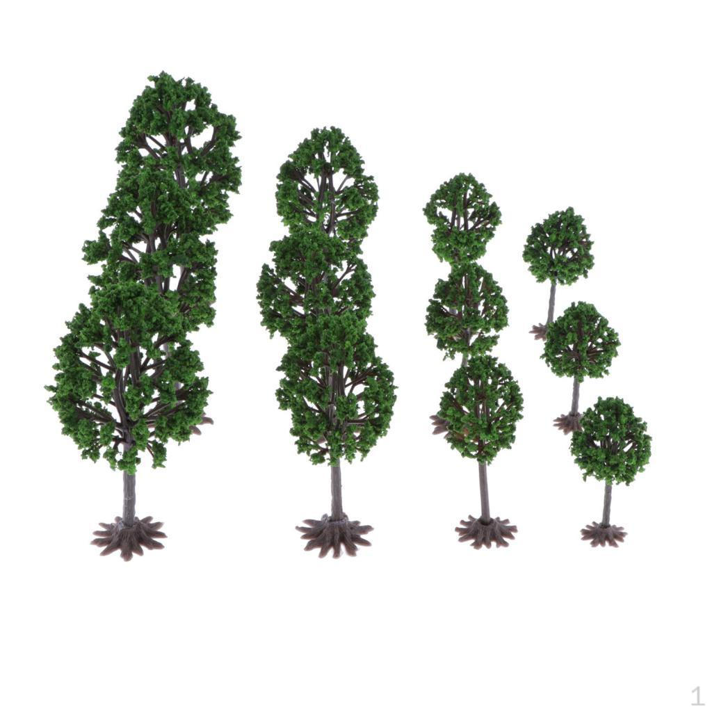 12 Pieces Model Tree Train Railroad Scenery Diorama Architecture Trees for DIY
