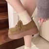 Thick-soled Matte Soft Leather Small Leather Shoes New Versatile Single Shoes In Autumn and Winter