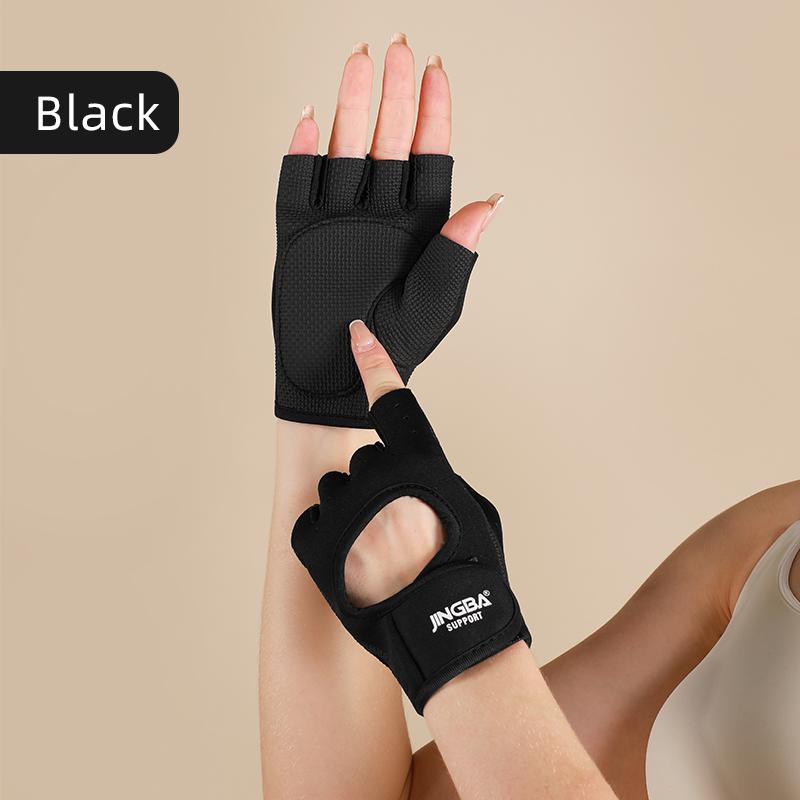 JINGBA New Breathable Weight Lifting Gloves Full Palm Protection Workout Gloves for Gym Cycling Exercise Sports Gloves M чёрный