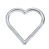Love-shaped Zircon Earrings, Silver