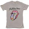 Men's Rolling Stones Flowers Tongue T-shirt  Sand